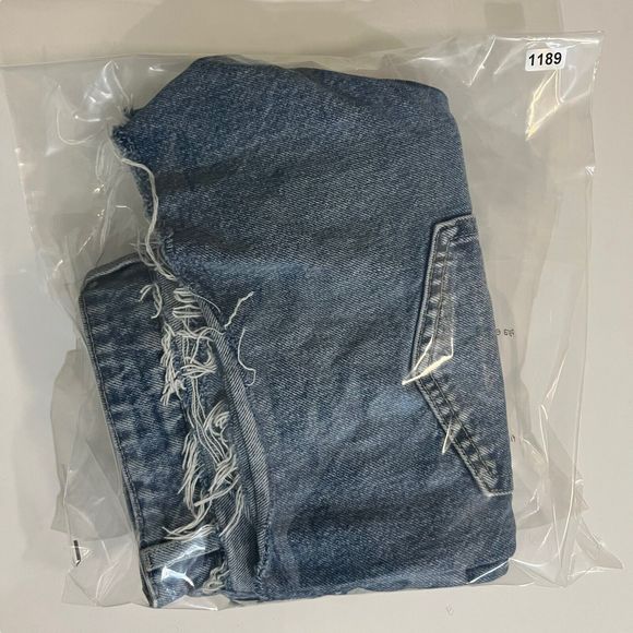 Zara Womens High Rise Blue Distressed Shorts Size - US 4 - Picture 8 of 8